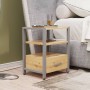 Тумба универсальная Ferrum-decor Вивьен 1/1 50x41x40 серый ДСП Дуб Сан-Марино 16мм (FRD-104152)