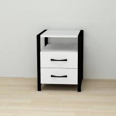 Тумба універсальна Ferrum-decor Вів'єн 2/2 50x41x40 чорний ДСП Біле 16мм (FRD-104156)