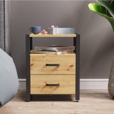 Тумба універсальна Ferrum-decor Вів'єн 2/2 50x41x40 чорний ДСП Дуб Сан-Марино 16мм (FRD-104157)
