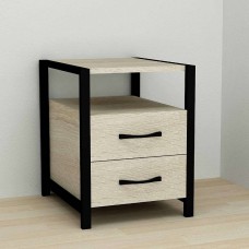 Тумба універсальна Ferrum-decor Вів'єн 2/2 50x41x40 чорний ДСП Дуб Сонома 16мм (FRD-104158)