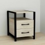 Тумба універсальна Ferrum-decor Вів'єн 2/2 50x41x40 чорний ДСП Дуб Сонома 16мм (FRD-104158)