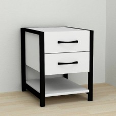 Тумба універсальна Ferrum-decor Вів'єн 2/1 50x41x40 чорний ДСП Біле 16мм (FRD-104171)