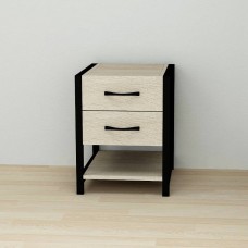 Тумба універсальна Ferrum-decor Вів'єн 2/1 50x41x40 чорний ДСП Дуб Сонома 16мм (FRD-104173)