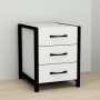 Тумба універсальна Ferrum-decor Вів'єн 3 50x41x40 чорний ДСП Біле 16мм (FRD-104186)