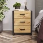 Тумба універсальна Ferrum-decor Вів'єн 3 50x41x40 чорний ДСП Дуб Сан-Марино 16мм (FRD-104187)