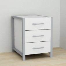 Тумба універсальна Ferrum-decor Вів'єн 3 50x41x40 сірий ДСП Біле 16мм (FRD-104196)