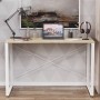 Письменный стол Ferrum-decor Серии Конект 75x120x600 белый ДСП Дуб Сонома 16мм (FRD-104210)