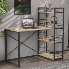 Письмовий стіл Ferrum-decor Серії Конект з етажеркою 75x120x600 чорний ДСП Дуб Сонома 16мм (FRD-104222)