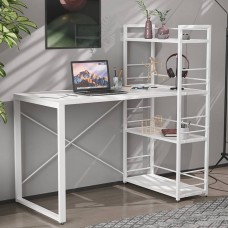 Письмовий стіл Ferrum-decor Серії Конект з етажеркою 75x120x600 білий ДСП Біле 16мм (FRD-104225)