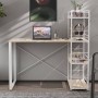 Письменный стол Ferrum-decor Серии Конект c этажеркой 75x120x60 белый ДСП Дуб Сан-Марино 16мм (FRD-104226)