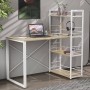 Письменный стол Ferrum-decor Серии Конект c этажеркой 75x120x600 белый ДСП Дуб Сонома 16мм (FRD-104227)