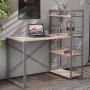 Письменный стол Ferrum-decor Серии Конект c этажеркой 75x120x60 серый ДСП Дуб Сан-Марино 16мм (FRD-104231)