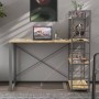 Письменный стол Ferrum-decor Серии Конект c этажеркой 75x120x60 серый ДСП Дуб Артизан 16мм (FRD-104232)
