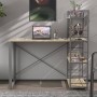 Письменный стол Ferrum-decor Серии Конект c этажеркой 75x120x600 серый ДСП Дуб Сонома 16мм (FRD-104233)