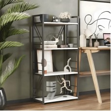 Етажерка 4/60 Ferrum-decor Серії Конект 120x60x28 чорний ДСП Біле 16мм (FRD-104236)