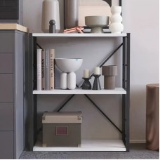 Етажерка 3/60 Ferrum-decor Серії Конект 75x60x28 чорний ДСП Біле 16мм (FRD-104254)