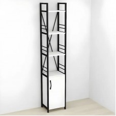 Етажерка 4/34 Ferrum-decor Серії Конект із тумбою 179x34x28 Чорний ДСП Біле (FRD-104463)