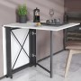Стіл-книга трансформер Оріон 2 Ferrum-decor 750x1520x730 Чорний метал ДСП Біле 16 мм (FRD-104583)