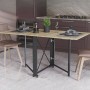 Стіл-книга трансформер Оріон 2 Ferrum-decor 750x1520x730 Чорний метал ДСП Дуб Сонома 16 мм (FRD-104586)