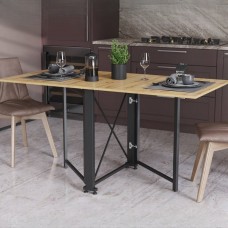Стіл-книга трансформер Оріон 2 Ferrum-decor 750x1520x730 Чорний метал ДСП Дуб Артизан 16 мм (FRD-104588)