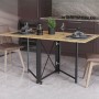 Стіл-книга трансформер Оріон 2 Ferrum-decor 750x1520x730 Чорний метал ДСП Дуб Артизан 16 мм (FRD-104588)