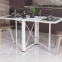 Стол-книга трансформер Орион 2 Ferrum-decor 750x1520x730 Белый металл ДСП Белое 16 мм (FRD-104590)