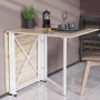 Стіл-книга трансформер Оріон 2 Ferrum-decor 750x1520x730 Білий метал ДСП Дуб Сан-Марино 16 мм (FRD-104591)