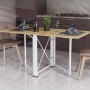 Стол-книжка трансформер Орион 2 Ferrum-decor 750x1520x730 Белый металл ДСП Дуб Артизан 16 мм (FRD-104595)