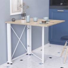 Стол-книжка трансформер Орион 1 Ferrum-decor 750x810x730 Белый металл ДСП Дуб Сонома 16 мм (FRD-104607)