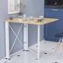 Стіл-книга трансформер Оріон 1 Ferrum-decor 750x810x730 Білий метал ДСП Дуб Артизан 16 мм (FRD-104609)