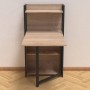 Стол книжка с этажеркой Практик 1 Ferrum-decor 1200x640x990 Черный металл ДСП Дуб Сонома 16 мм (FRD-104614)