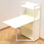 Стол книжка с этажеркой Практик 1 Ferrum-decor 1200x640x990 Белый металл ДСП Белое 16 мм (FRD-104618)