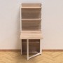 Стол книжка с этажеркой Практик 2 Ferrum-decor 1555x640x990 Белый металл ДСП Дуб Сонома 16мм (FRD-104635)