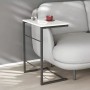 Столик приставний Террі Ferrum-decor 650x440x330 Чорний метал ДСП Біле 16 мм (FRD-104648)