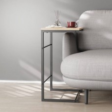 Столик приставний Террі Ferrum-decor 650x440x330 Чорний метал ДСП Дуб Сан-Марино 16 мм (FRD-104649)