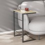 Столик приставной Терри Ferrum-decor 650x440x330 Черный металл ДСП Дуб Сонома 16 мм (FRD-104651)