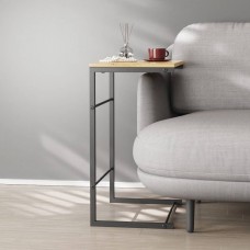 Столик приставний Террі Ferrum-decor 650x440x330 Чорний метал ДСП Дуб Артизан 16 мм (FRD-104653)