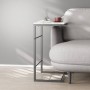 Столик приставний Террі Ferrum-decor 650x440x330 Чорний метал ДСП Бетон 16 мм (FRD-104654)