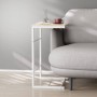 Столик приставний Террі Ferrum-decor 650x440x330 Білий метал ДСП Дуб Сан-Марино 16 мм (FRD-104656)