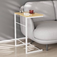 Столик приставний Террі Ferrum-decor 650x440x330 Білий метал ДСП Дуб Артизан 16 мм (FRD-104660)