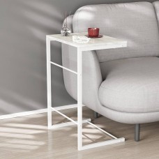 Столик приставний Террі Ferrum-decor 650x440x330 Білий метал ДСП Бетон 16 мм (FRD-104661)
