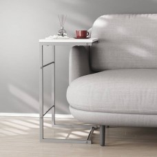 Столик приставний Террі Ferrum-decor 650x440x330 Сірий метал ДСП Біле 16 мм (FRD-104662)
