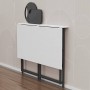Стол раскладной Морис Ferrum-decor 750x1000x600 Черный металл ДСП Белое 16 мм (FRD-104669)