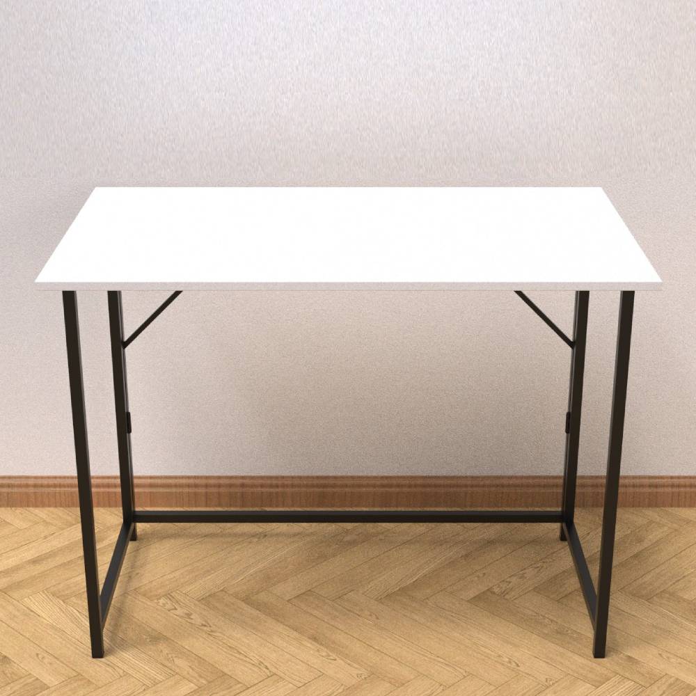 Стол раскладной Морис Ferrum-decor 750x1000x600 Черный металл ДСП Белое 16 мм (FRD-104669)