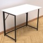 Стол раскладной Морис Ferrum-decor 750x1000x600 Черный металл ДСП Белое 16 мм (FRD-104669)