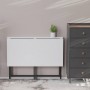 Стол раскладной Морис Ferrum-decor 750x1000x600 Черный металл ДСП Белое 16 мм (FRD-104669)