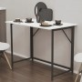 Стол раскладной Морис Ferrum-decor 750x1000x600 Черный металл ДСП Белое 16 мм (FRD-104669)