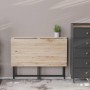 Стол раскладной Морис Ferrum-decor 750x1000x600 Черный металл ДСП Дуб Сан-Марино 16 мм (FRD-104670)