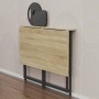 Стол раскладной Морис Ferrum-decor 750x1000x600 Черный металл ДСП Дуб Сонома 16 мм (FRD-104672)