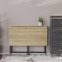 Стол раскладной Морис Ferrum-decor 750x1000x600 Черный металл ДСП Дуб Сонома 16 мм (FRD-104672)